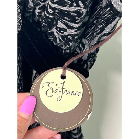 NWT VTG Anthropologie Eva Franco Marilyn Brocade A-Line Dress Vienna Black 6 - Picture 9 of 12